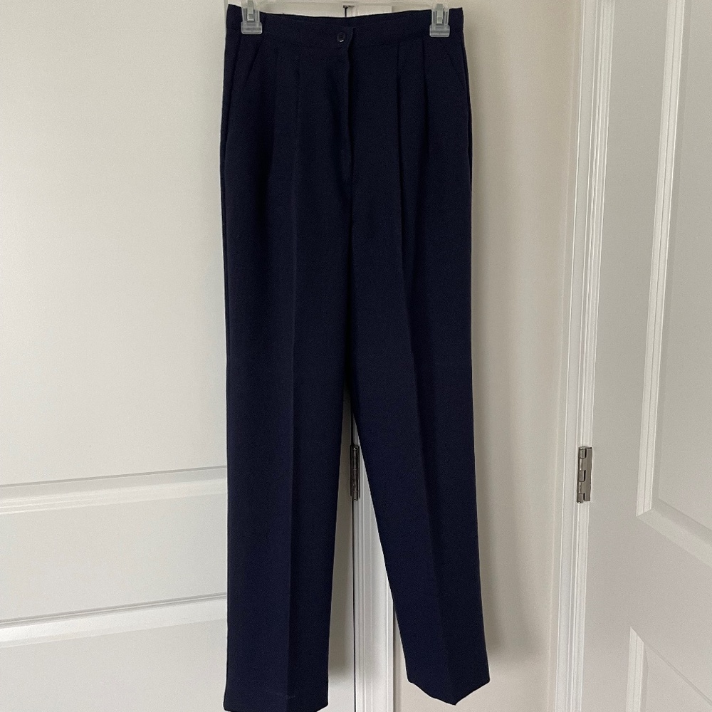 WLBW Brand Women's Pants, Size 6, High Rise, Navy Blue